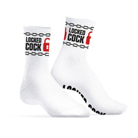 WHITE LOCKED COCK SOCKS
