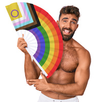 GIANT RAINBOW FAN 64cm