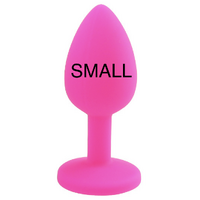 GEM PINK SILICONE BUTT PLUG SMALL