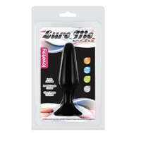 LOVETOY LURE ME BLACK SILICONE BUTT PLUG - SMALL