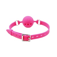 BREATHABLE SILICONE BALL GAG - SMALL PINK