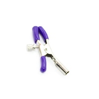 BASIX RUBBER TIPPED NIPPLE CLAMPS - PURPLE
