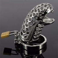 STAINLESS STEEL COBRA CHASTITY CAGE - 45mm