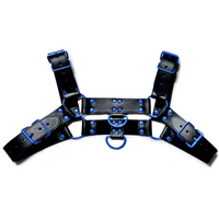 MENS COLOURED H FRONT HARNESS - BLUE