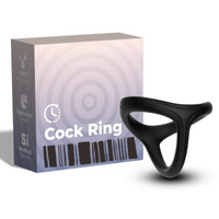 SLING BLACK SILICONE COCK RING