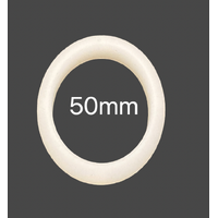 SILICONE BAND COCK RING - WHITE 50mm