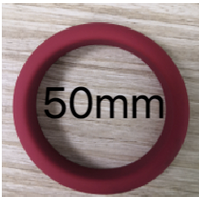 SILICONE BAND COCK RING - RED 50mm