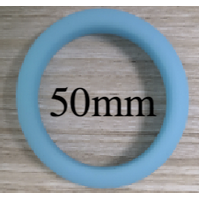 SILICONE BAND COCK RING - GLOW BLUE 50mm
