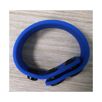 ADJUSTABLE SILICONE COCK RING - BLUE 
