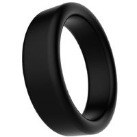 FLAT BLACK SILICONE COCKRING