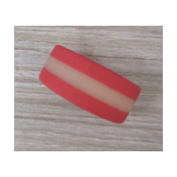 STRIPED COCK RING - RED AND GLOW 