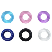 BASIX SINGLE ROUND TPE COCK RING - VARIOUS COLOUR