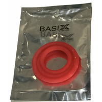 BASIX 3pc SILICONE COCK RING - RED