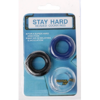 STAY HARD COCK RINGS - 3 COLOUR ROUND