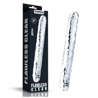 LOVETOY FLAWLESS CLEAR DOUBLE DILDO 12"