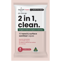 2 IN 1, CLEAN - 15 WIPES