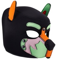 NEOPRENE PUP HOOD - FOXY GREEN/ORANGE