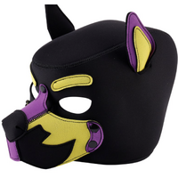 NEOPRENE PUP HOOD - FOXY PURPLE/YELLOW