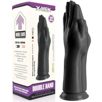 X-MEN DOUBLE HANDS DILDO 10" BLACK