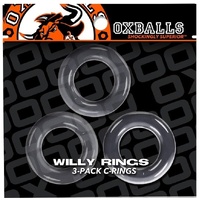 OXBALLS WILLY RINGS 3-PACK CLEAR