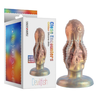 CLOSE ENCOUNTERS GLITTER SILICONE DILDO - DEVILFISH