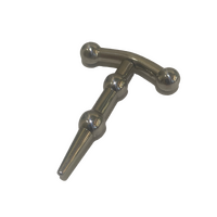 BEADED T BAR PENIS PLUG 45mm insertable