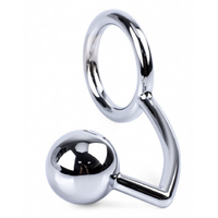 COCK RIING WITH ATTACHED BUTT PLUG - 50mm