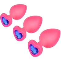 HEART PINK SILICONE BUTT PLUG MEDIUM
