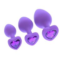 HEART PURPLE SILICONE BUTT PLUG LARGE