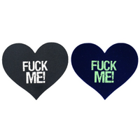 NIPPLE PASTIE HEARTS FUCK ME GLOW IN THE DARK