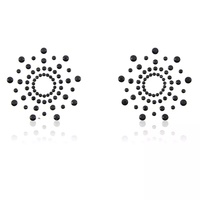 SNOW SHAPED NIPPLE COVERS - BLACK