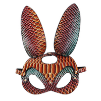 SNAKE SKIN BUNNY MASK - ORANGE
