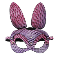 SNAKE SKIN BUNNY MASK - PINK