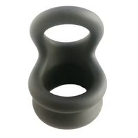 TUG 2 MEDIUM COCK RING / BALL STRETCHER - BLACK