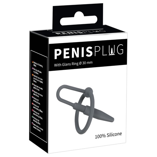SILICONE PENIS PLUG WITH RING 5.5cm DIAMETER 8mm