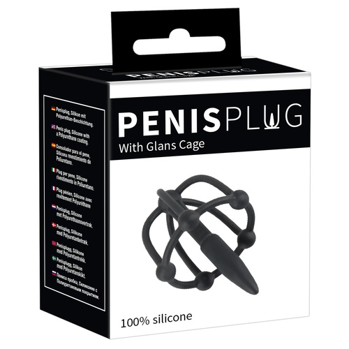 SILICONE PENIS PLUG CAGE GLANS 5cm - DIAMETER 8mm