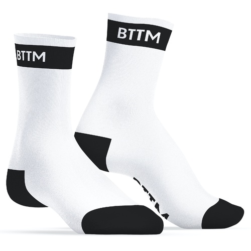 WHITE BTTM SOCKS