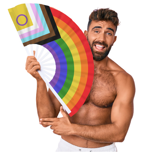 GIANT RAINBOW FAN 64cm
