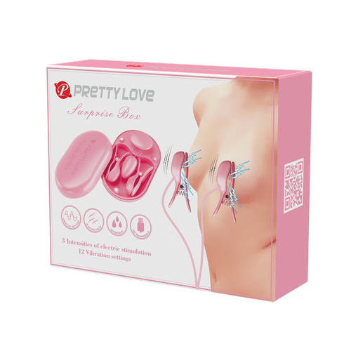 SURPRISE BOX ELECTRO NIPPLE CLAMP - PINK