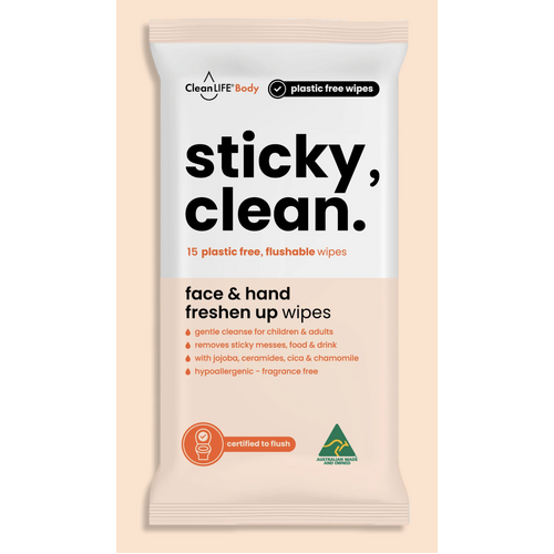 STICKY, CLEAN - 15 WIPES
