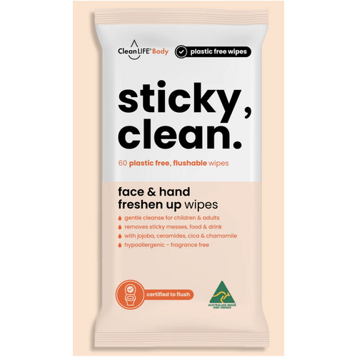 STICKY, CLEAN - 60 WIPES