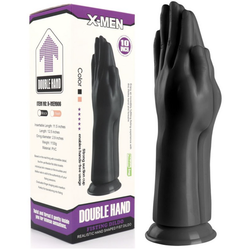 X-MEN DOUBLE HANDS DILDO 10" FLESH
