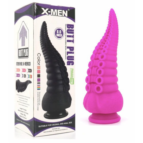 SUCKER PUNCH TENTICLE DILDO - 8" PURPLE