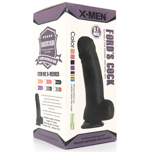 FORD'S COCK BLACK LIQUID SILICONE 8.1"