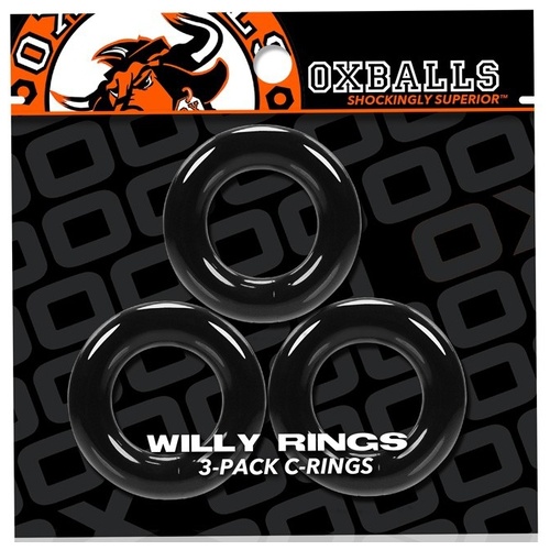 OXBALLS WILLY RINGS 3-PACK BLACK