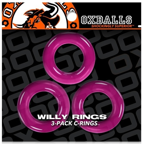 OXBALLS WILLY RINGS 3-PACK PINK