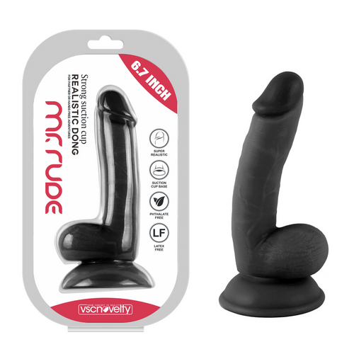 MR. RUDE 6.7" BLACK DONG