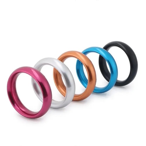 ALLOY COCK RING - BLUE 50mm