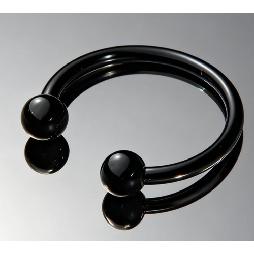 BLACK HORSE SHOE GLANS RING - 40mm