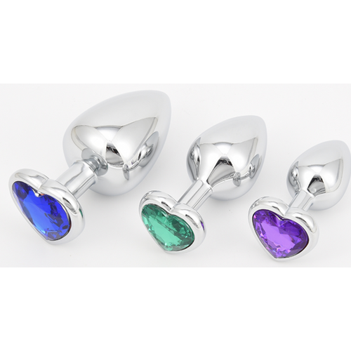 HEART SILVER ALLOY BUTT PLUG LARGE